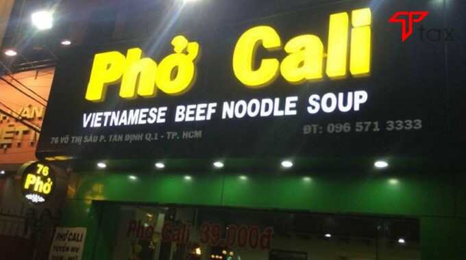 Bảng hiệu quán phở