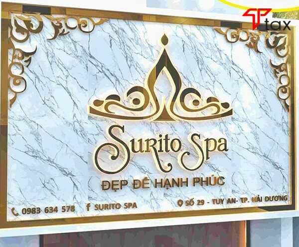 Bảng hiệu spa sang trọng