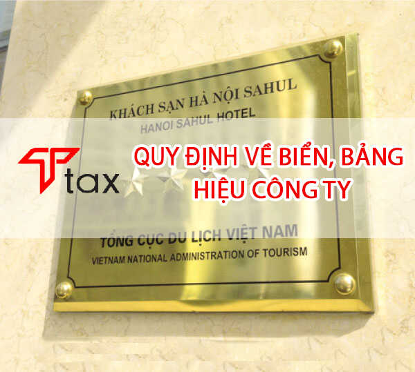 QUY ĐỊNH TREO BIÊN BẢNG CÔNG TY